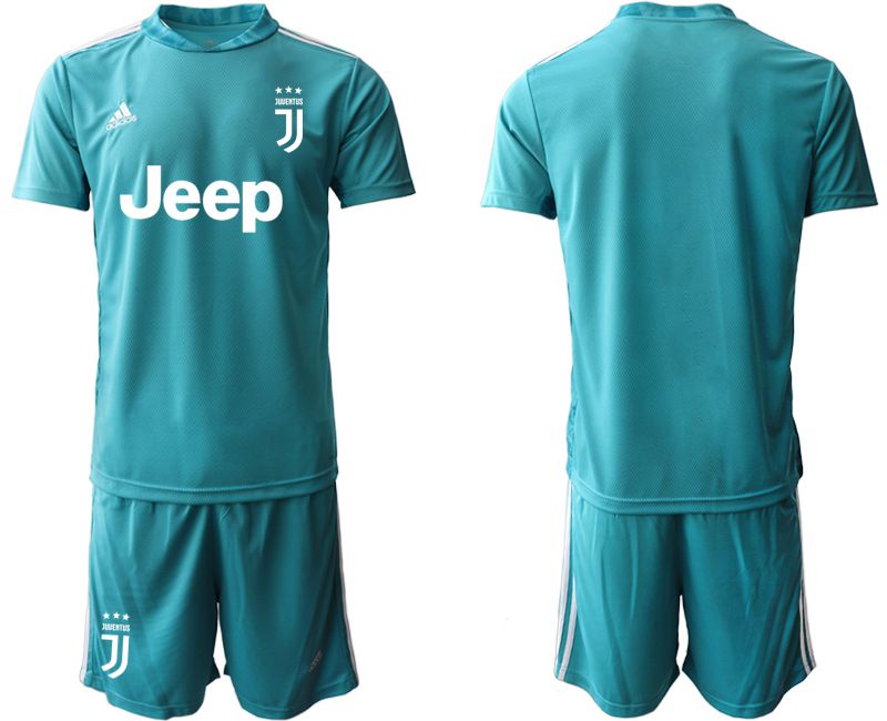 Men 2020-2021 club Juventus lake blue goalkeeper Soccer Jerseys->juventus jersey->Soccer Club Jersey
